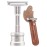 Travel Double Edge Safety Razor, River Lake RZ700 Long Handle Adjustable Classic Safety Shaver Razor (Razor with Protective Case and Stand)
