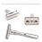 Travel Double Edge Safety Razor, River Lake RZ700 Long Handle Adjustable Classic Safety Shaver Razor (Razor with Protective Case,Brown)