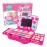 My First Makeup Set for Young Girls - Kids Vanity Kit With Mirror, Foldable Palette, Pink Washable Laptop Design - Gift for Little Girls and Toddlers