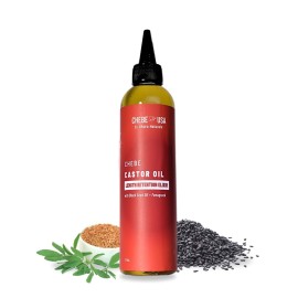 Original Chebe Hair Oil with Castor (8oz) - Made in USA Longer Thicker-Looking Hair with Rosemary - Authentic Chebe for All Hair Types Encourages Hair Retention for Lush, Vibrant Strands