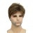 Lydell Men Wig Golden Brown Mix Short Straight Hair Synthetic Full Wigs 6 inches