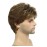 Lydell Men Wig Golden Brown Mix Short Straight Hair Synthetic Full Wigs 6 inches