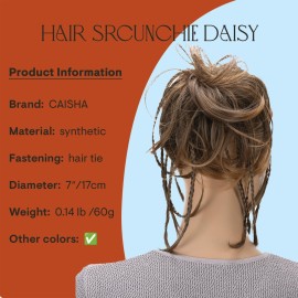 CAISHA Jumbo Scrunchie Braided Updo Wavy Messy Bun Hairpiece Brown Mix G8D CAISHA Jumbo Scrunchie Braided Updo Wavy Messy Bun Hairpiece Brown Mix G8D