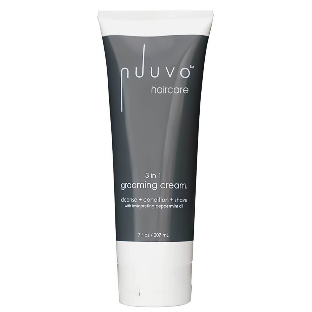 Nuuvo Haircare 3in1 Grooming Cream 7oz, Salon-Quality No Poo Lather Cleanser - Deep Conditioning Hair Treatment with Plant Extracts, Reverses Scalp Irritation & Dandruff, Plus Soothing Unisex Refreshi