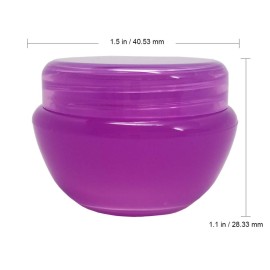 Beauticom 10G/10ML Frosted Container Jars with Inner Liner for Scrubs, Oils, Salves, Creams, Lotions, Makeup Cosmetics, Nail Accessories, Beauty Aids - BPA Free (6 Pieces, LIGHT Purple)
