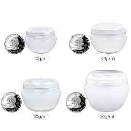 Beauticom 10G/10ML Frosted Container Jars with Inner Liner for Scrubs, Oils, Salves, Creams, Lotions, Makeup Cosmetics, Nail Accessories, Beauty Aids - BPA Free (6 Pieces, LIGHT Purple)