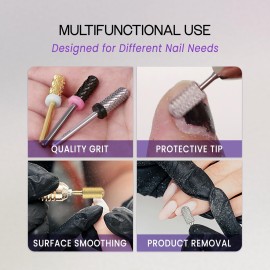 PANA 3/32 Small Smooth Round Top Safety Carbide Nail Drill Bit for Gel Polish & Acrylic Removal Nail Salon Manicure Pedicure Electric File Tools (Small Barrel - Silver, 3X Coarse) PANA 3/32 Small Smooth Round Top Safety Carbide Nail Drill Bit for Gel Polish & Acrylic Removal Nail Salon Manicure Pedicure Electric File Tools (Small Barrel - Silver, 3X Coarse)