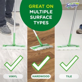 Swiffer Sweep + Mop, Dry Pads Refill, Floor Cleaner for Dirt, Dust, Hair, Cleaning Cloths for Mopping Home, Bathroom, Kitchen, Dust Mop, Floor Duster, Unscented, 52ct