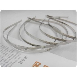 Suoirblss 20Pcs 5mm Metal Blank Headband Hair Band Accessories Alloy Hoop Hairband DIY Findings Headband Hair Accessories