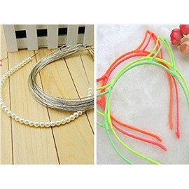 Suoirblss 20Pcs 5mm Metal Blank Headband Hair Band Accessories Alloy Hoop Hairband DIY Findings Headband Hair Accessories