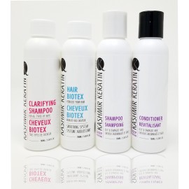 Kashmir Keratin Hair Biotex Smoothing Anti Frizz And Straightening System Kit (4 Products 3.38 FL.Oz Each)