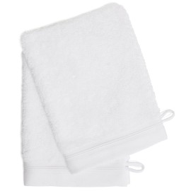 France Luxe Body French-Style Bath Mitt 2-Pack - White/White