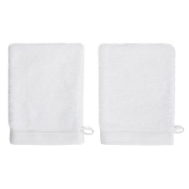 France Luxe Body French-Style Bath Mitt 2-Pack - White/White France Luxe Body French-Style Bath Mitt 2-Pack - White/White