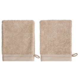 France Luxe Body French-Style Bath Mitt 2-Pack - Tan/Tan