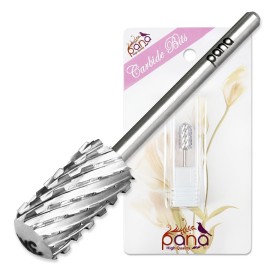 PANA 3/32 Large Smooth Round Top Safety Carbide Nail Drill Bit for Gel Polish & Acrylic Removal Nail Salon Manicure Pedicure Electric File Tools (Large Barrel - Silver, 3X Coarse) PANA 3/32 Large Smooth Round Top Safety Carbide Nail Drill Bit for Gel Polish & Acrylic Removal Nail Salon Manicure Pedicure Electric File Tools (Large Barrel - Silver, 3X Coarse)