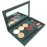 Large Empty Makeup Palette with Mirror and 20 Metal Stickers for Customizing Eyeshadows, Highlighters, and Blushes