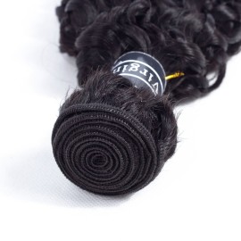 Amella Hair 8A Brazilian Virgin Curly Hair Weave One Bundle 95g 20inch 100% Unprocessed Brazilian Kinky Curly Human Hair Extensions Natural Black Color