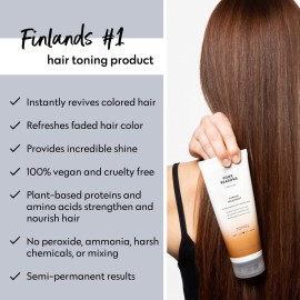 FOUR REASONS Toffee Toning Treatment - Color Depositing Conditioner for Color-Treated Hair - Semi Permanent Hair Toner, Vegan and Cruelty-Free (27 Shades), 6.76 fl oz