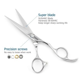 6 Professional Hair Scissors Cutting Shears 440C Hair Cutting Haircut Scissors Sharp Barber Shears Convex Edge KINSARO 6 Professional Hair Scissors Cutting Shears 440C Hair Cutting Haircut Scissors Sharp Barber Shears Convex Edge KINSARO
