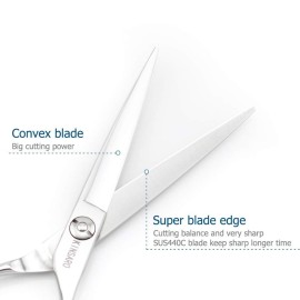 6 Professional Hair Scissors Cutting Shears 440C Hair Cutting Haircut Scissors Sharp Barber Shears Convex Edge KINSARO 6 Professional Hair Scissors Cutting Shears 440C Hair Cutting Haircut Scissors Sharp Barber Shears Convex Edge KINSARO