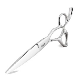Professional Hair Shears 6 Silvery Blind Hole Sharp Hair Cutting Scissors Haircut Barber Scissors Barber Shears Convex Edge 440C KINSARO