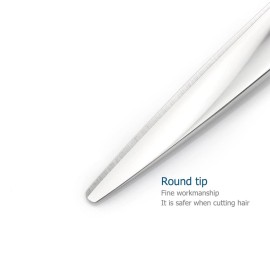 Professional Hair Shears 6 Silvery Blind Hole Sharp Hair Cutting Scissors Haircut Barber Scissors Barber Shears Convex Edge 440C KINSARO Professional Hair Shears 6 Silvery Blind Hole Sharp Hair Cutting Scissors Haircut Barber Scissors Barber Shears Convex Edge 440C KINSARO