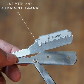 EZ BLADE Double Edge Razor Blades. 100 Count For Straight Razor Or Safety Razor