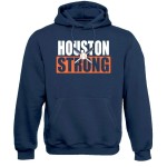 Xtreme Houston Strong Crossed Bats Hoodie Sweatshirt (Navy, M)