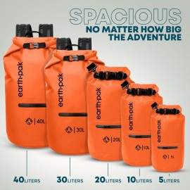 Earth Pak Waterproof Dry Bag with Zippered Pocket - Waterproof Dry Bag Backpack Keeps Gear Dry Kayak - Waterproof Phone Case