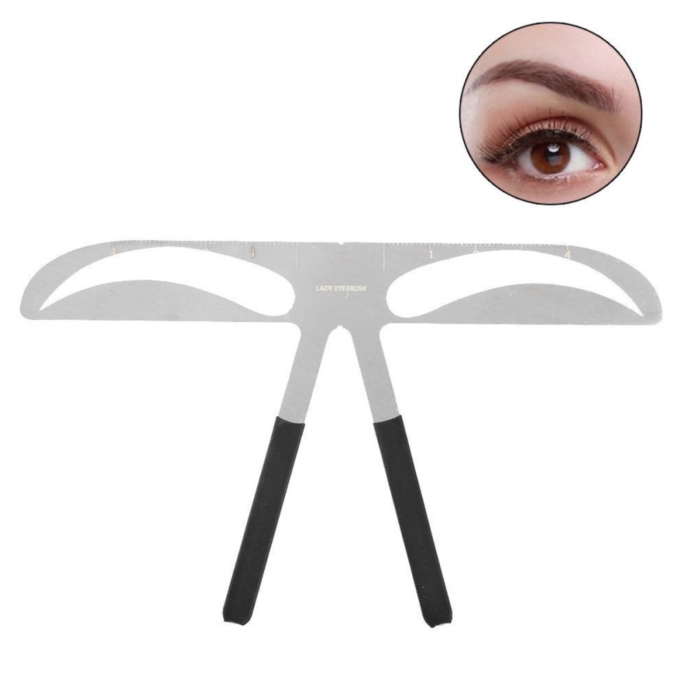 Eyebrow Stencil Ruler, Professional Eyebrow Stencil Shaping Template DIY Shaping Define Ruler Makeup Tool Eyebrow Measuring Tools (Eyebrow)