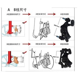 BlueSunshine BB8 Front and Back Disk Brake Kit - 160mm for 80cc Gas Motorized Bicycle (BB8 Disk Brake Kit - G3-3)