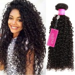 ISEE Hair 9A Grade Mongolian Kinky Curly Hair Extension Virgin Human Hair Weaving One Bundles Kinky Curly Virgin Hair 100% Human Hair Weaves Extension Mongolian Virgin Hair (24/26/28 Inch)