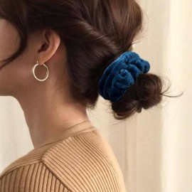 10 Pack Assorted Color Small Velvet Scrunchies for Thin Hair Women Elastic Hair Bands Accessories