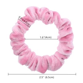 10 Pack Assorted Color Small Velvet Scrunchies for Thin Hair Women Elastic Hair Bands Accessories
