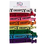 Infinity Collection - Multicolored Cheer Girl Hair Ties - No Crease, No Tug Elastic Ponytail Holders, Women, Cheerleaders, Teams & Coaches - 8 Pcs