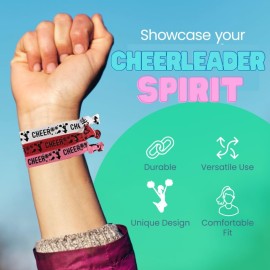 Infinity Collection - Multicolored Cheer Girl Hair Ties - No Crease, No Tug Elastic Ponytail Holders, Women, Cheerleaders, Teams & Coaches - 8 Pcs