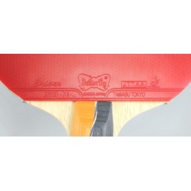 Butterfly Nakama S-1 Table Tennis Racket - Professional ITTF Approved Butterfly Ping Pong Paddle - Sriver Rubber - Carbon Ping Pong Paddle - 2 Ping Pong Balls Included