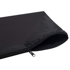 Sun Life Style Zipper Bag - Set Of 3 - Carry All Pouch To Organize Travel Toiletries Pens Cosmetics (9.5 x 6.5, Black)