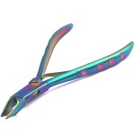 AAPROTOOLS Colorful Cuticle Nipper Manicure Nail Clipper Cutter Trimmer Manicure Nail Tool (Multicolor) Rainbow A+ Quality