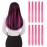 Colored Clip in Hair Extensions 20 10pcs Straight Fashion Hairpieces for Party Highlights Pink