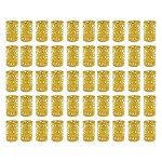 Hyamass 50pcs Aluminum Hollow Out Dreadlocks Beads Metal Hair Ring Decoration Braiding Hair Jewelry (Gold)