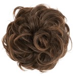 CAISHA Big Hairpiece Scrunchy Updo Bridal Hairstyle curly Messy Bun Brown Mix G23E