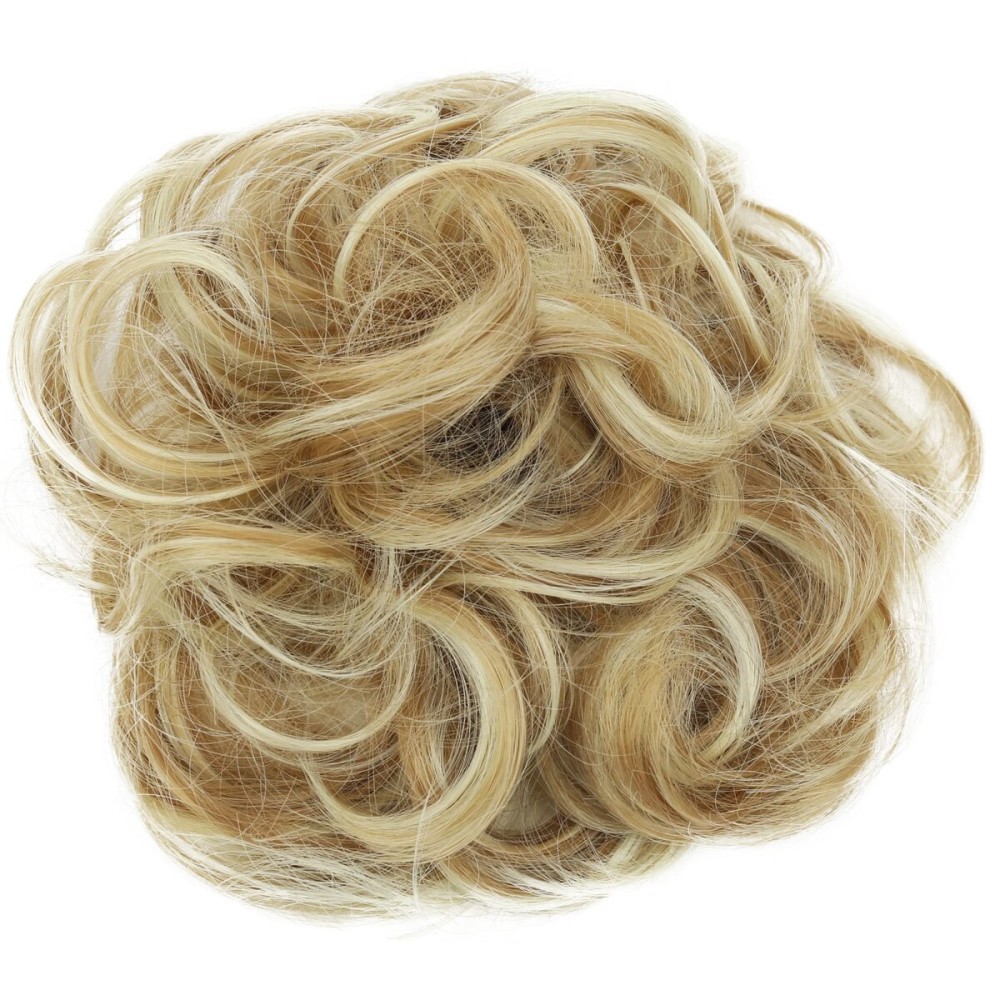 CAISHA Big Hairpiece Scrunchy Updo Bridal Hairstyle curly Messy Bun Blond Mix G20E