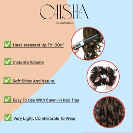 CAISHA Big Hairpiece Scrunchy Updo Bridal Hairstyle curly Messy Bun Blond Mix G20E
