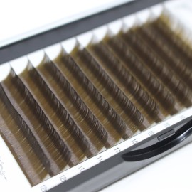 Scala Thickness 0.10mm C Curl Light Brown/Dark Brown/Black-Brown False lashes Individual Eyelash Extension Natural False Eyelashes (12mm, Dark Brown)