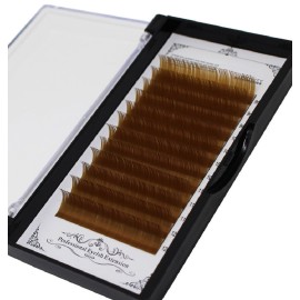 Scala Thickness 0.10mm C Curl Light Brown/Dark Brown/Black-Brown False lashes Individual Eyelash Extension Natural False Eyelashes (13mm, Light Brown)