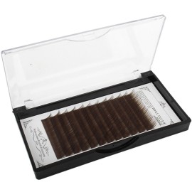 Scala Thickness 0.10mm C Curl Light Brown/Dark Brown/Black-Brown False lashes Individual Eyelash Extension Natural False Eyelashes (8mm, Black Brown)