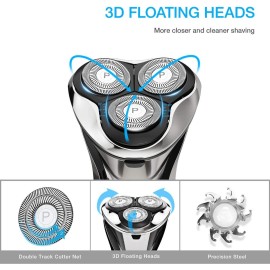 Phisco Electric Razor for Men - Precision Shavers for Man, Fast Charging, Cordless Wet & Dry Razors with Pop-Up Trimmer, USB Plug-and-Play, LED Display