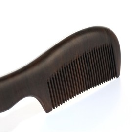Large-Size Natural CHACATE PRETO Wooden Comb - Exquisite Workmanship Smooth Mellow Handle- Handmade No Static Fine Tooth Hair Comb