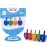 The Dreidel Company Wood Multi-Colored Dreidels Medium Sized Hanukkah Draydels with English Transliteration - (Pack of 4)